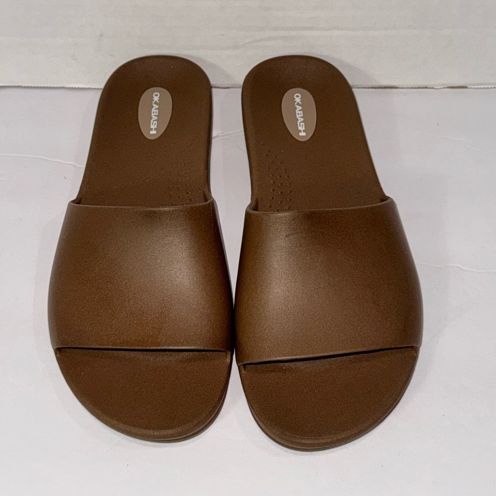 Okabashi Cruise Women's Slide Sandals-Toffee Size 7